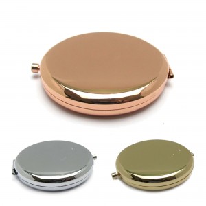 Round Metal Folding Makeup Mirror