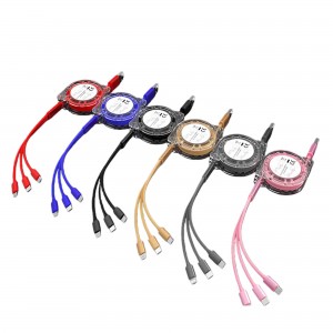3 In 1 Retractable USB Charging Cord