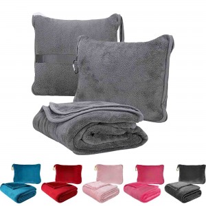 2 in 1 Travel Pillow Blanket